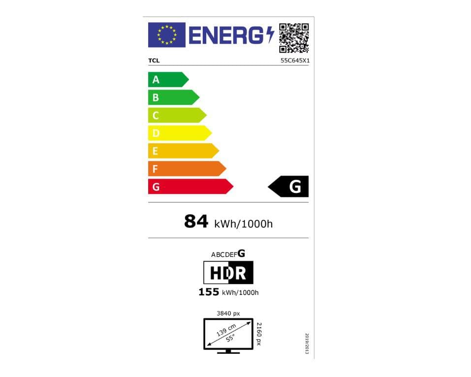 Smart TV TCL 55C645 (2023) 55"-139CM Q "55C645" — miniatură