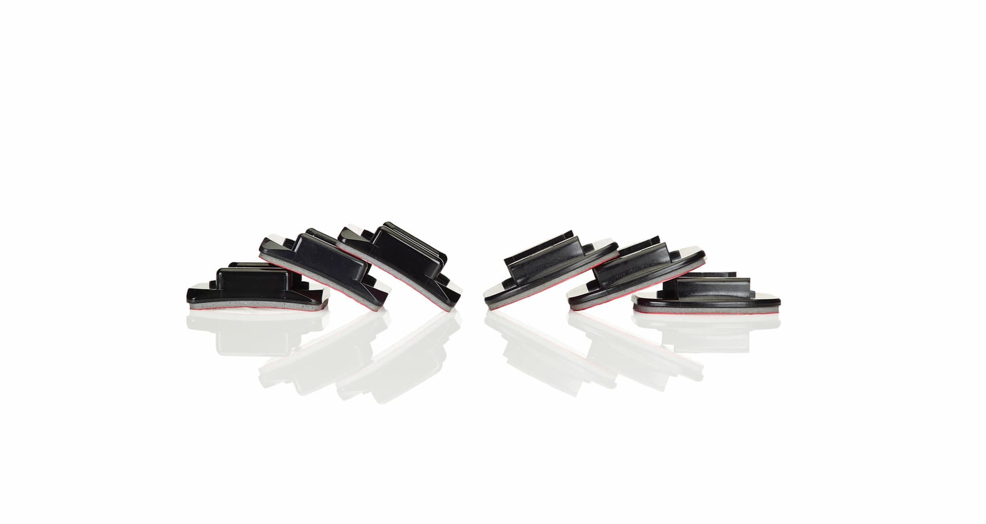 Montura GoPro adeziva3x adezive plate, 3x adezive curbate "AACFT-001" — miniatură