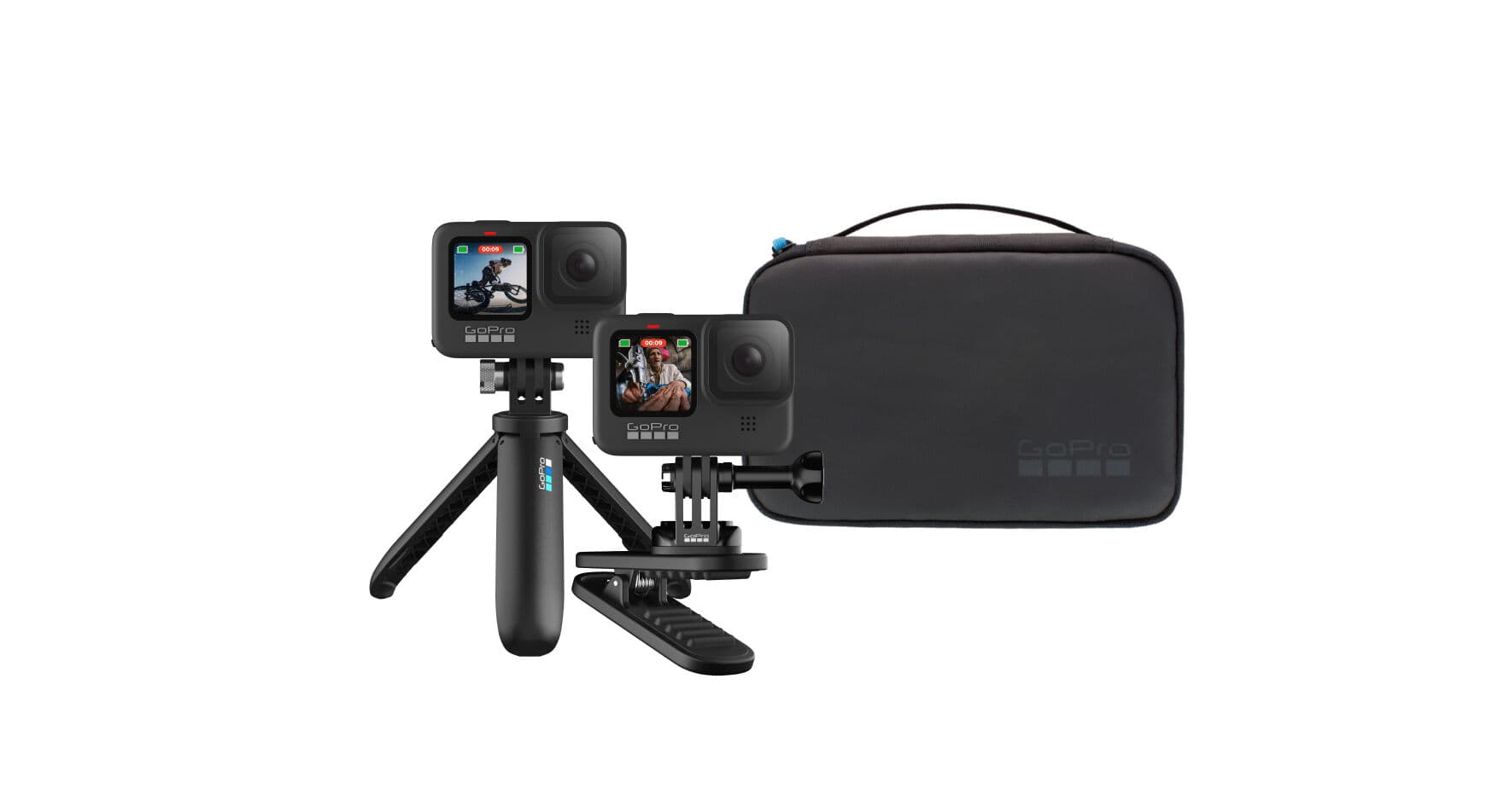 Kit Accesorii GoPro Travel, Include: 1x Shorty1x Prindere magnetica, 1x Geanta Transport "AKTTR-002"