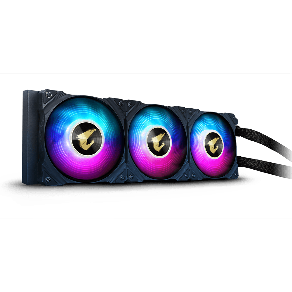 Cooler Gigabyte "AOR WATERFORCE 360", skt universal, racire cu lichid, ventilator 120 mm x 3, 2500 rpm, iluminat RGB, "AOR WATERFORCE 360" — miniatură