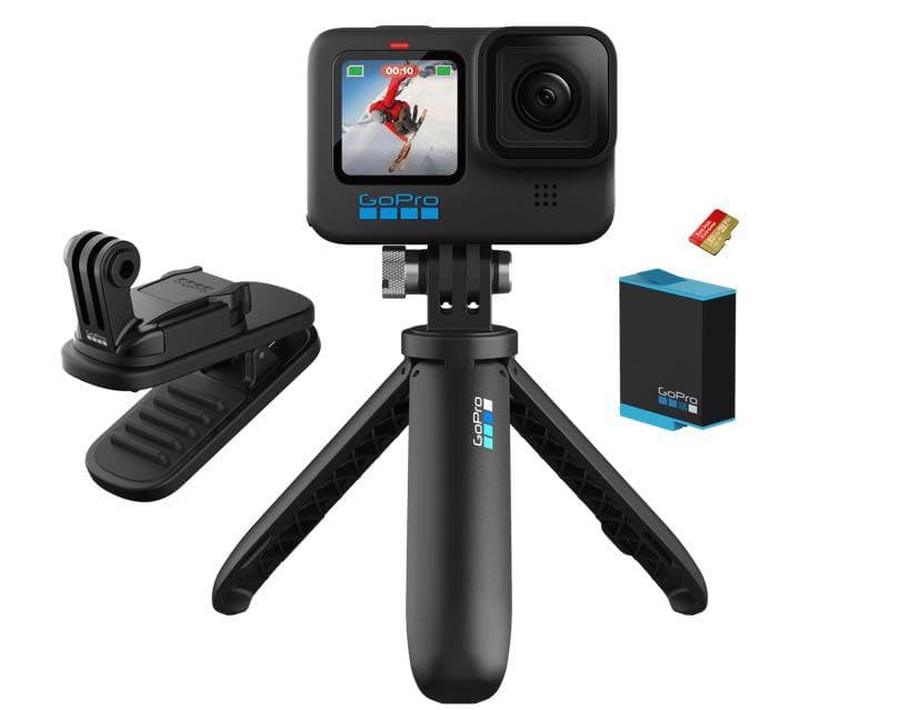 Bundle camera de actiune GoPro H10B, 5.3K60, 23MPProcesor GP2, HyperSmooth 4.0, 8X Slo-Mo, Waterpro "CHDRB-101-CN"