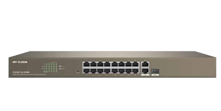IP-COM 16-PORT+2GB/1SFP MNG POE SWITCH "F1218P-16-250W"