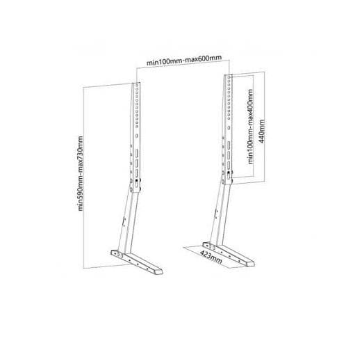 NM Screen TV Desk Stand Tilt 37"-70" "FPMA-D1240BLACK" — miniatură