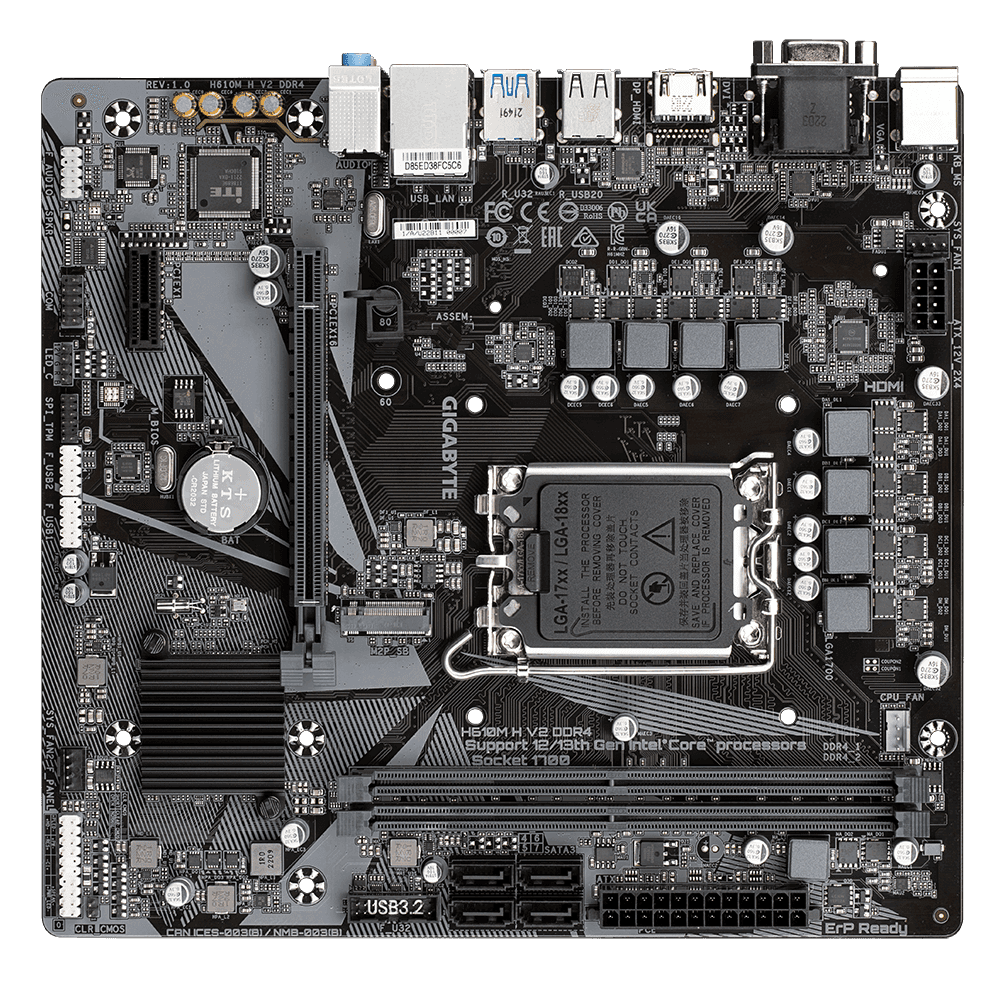 MB GIGABYTE H610M H V2 LGA1700 DDR4 "H610M H V2 DDR4" — miniatură