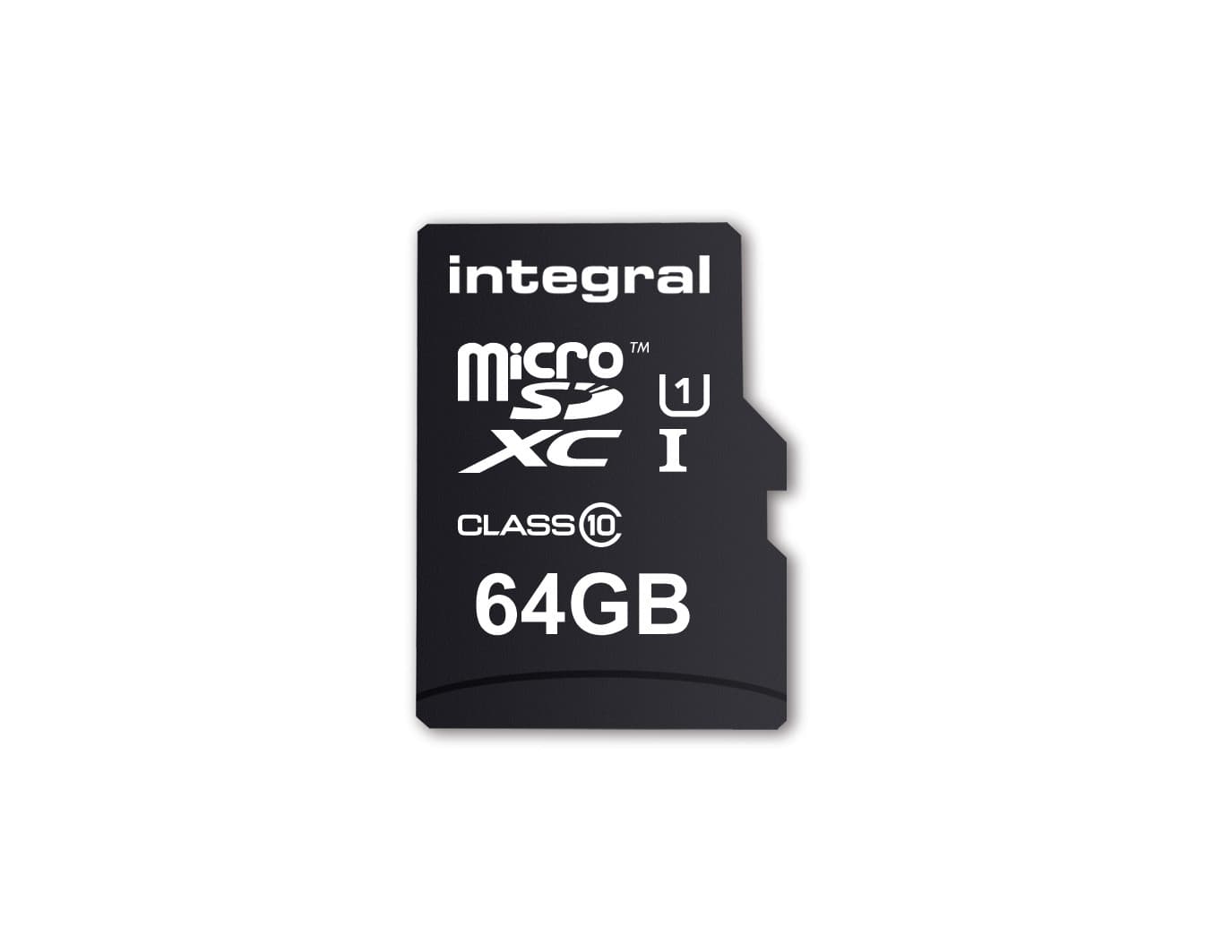 INTEGRAL INMSDX64G10-90U1 Integral micro SDHC/XC CL10 64GB - Ultima Pro - UHS-1 90 MB/s "INMSDX64G10-90U1"