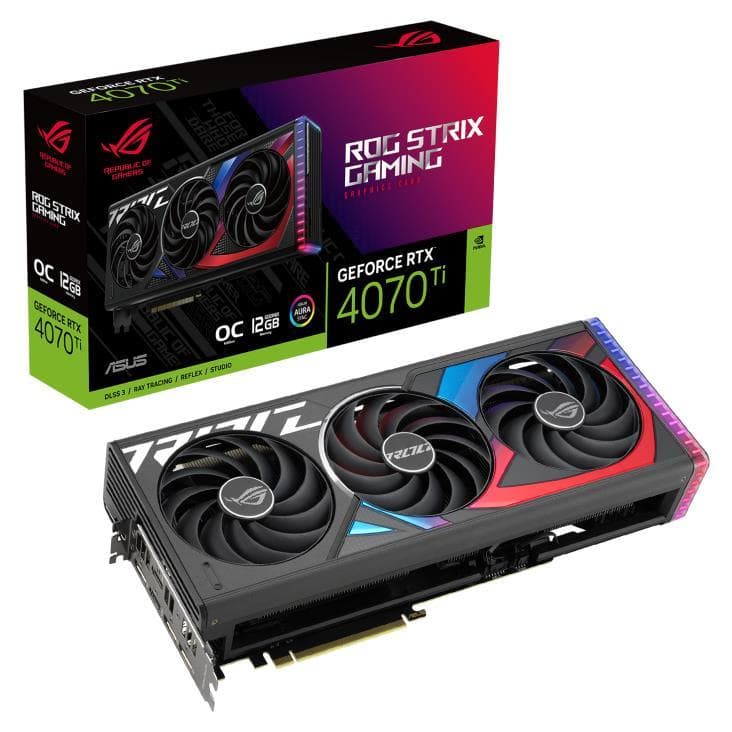 VGA PCIE16 RTX4070TI 12GB/ROGSTRIX-RTX4070TI-O12G-G ASUS "ROGSTRIX-RTX4070TI-O12G-G"