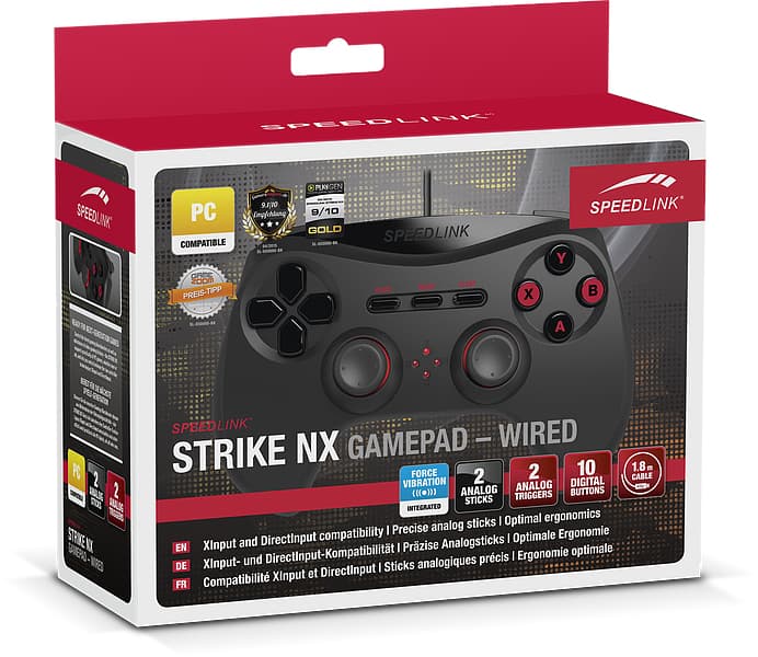 GAMEPAD SPEEDLINK STRIKE NX PC, NEGRU "SL-650000-BK-01" — miniatură