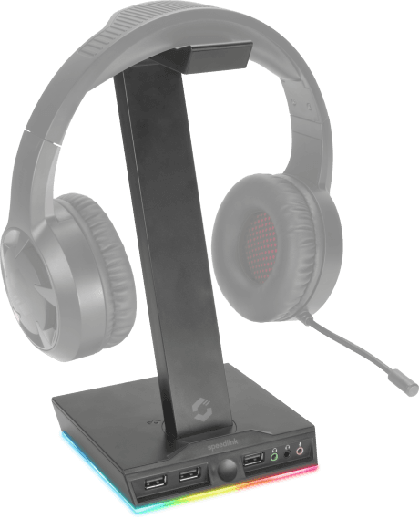 STAND CASTI SPEEDLINK EXCELLO 3x USB 2.0 BLACK "SL-800910-BK" — miniatură