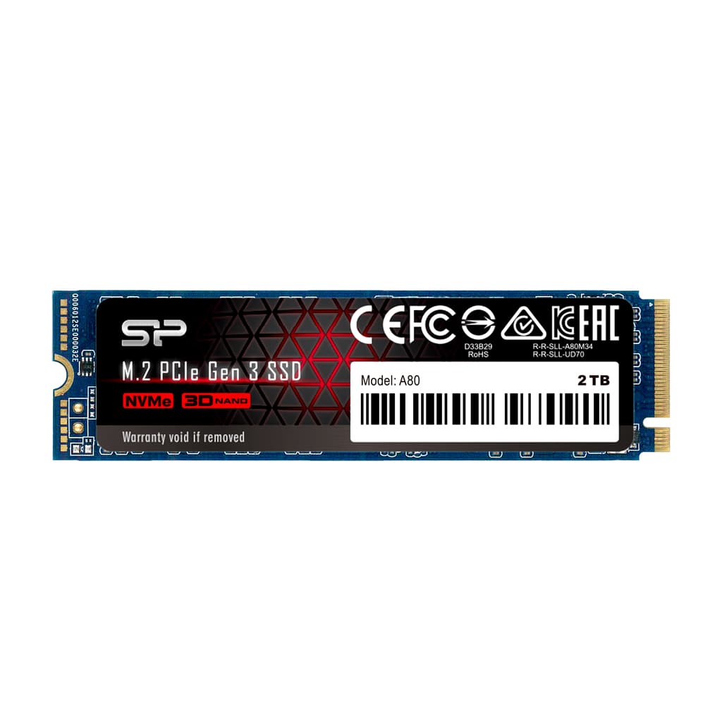 SSD SP A80 2TB PCIe Gen 3x4 M.2 2280 PCIe Gen 3x4 "SP002TBP34A80M28"