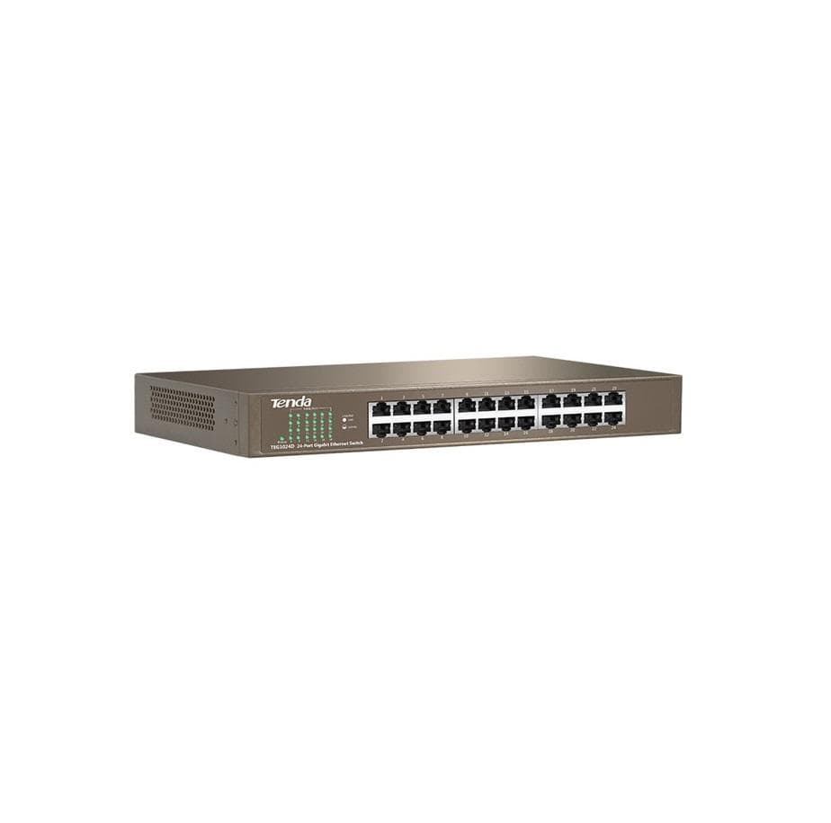 SWITCH TENDA unmanaged, 24 porturi RJ-45 gigabit, metalic "TEG1024D"