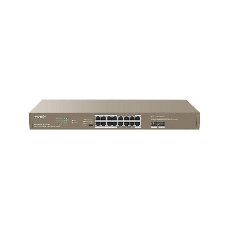 TENDA 16-PORT GIGABIT SWITCH POE "TEG1118P-16-250"