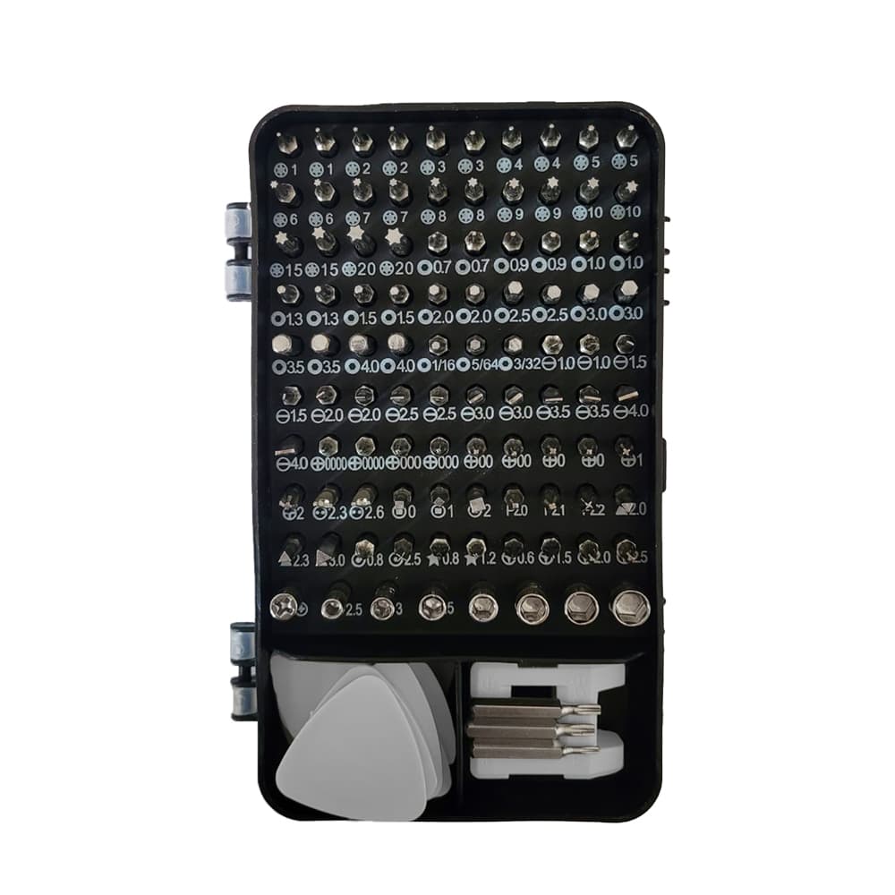 TRUSA REPARATII smartphone, SPACER, functii: insurubare si reparat, 122 produse: 101 capete de surubelnita, surubelnita clasica, penseta si clipsuri deschidere telefon "SPRT-PHONE-122" — miniatură