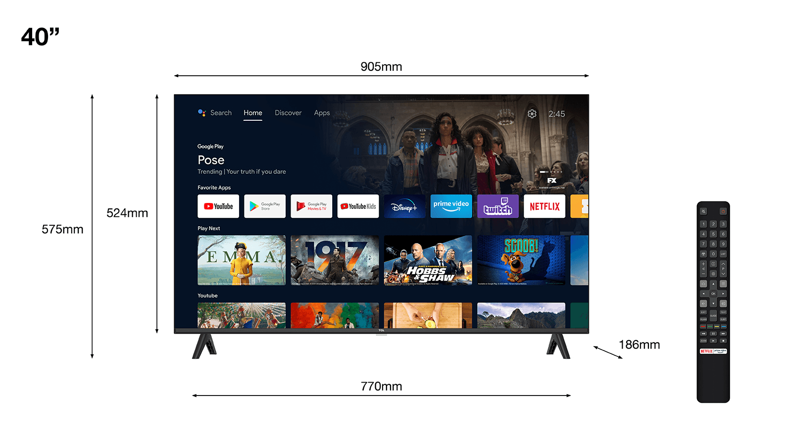 Smart TV TCL 40S5400A 40"-102CM L "40S5400A" — miniatură