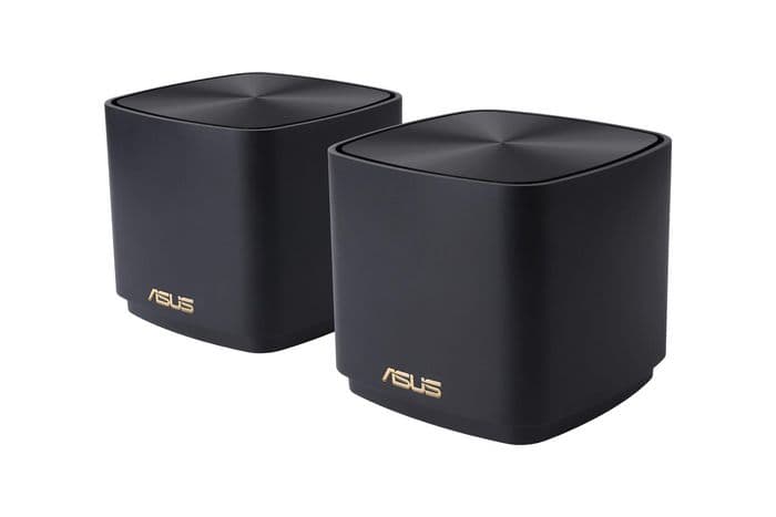 ASUS ZenWiFi AX Mini XD4 AX1800 Daul Band Mesh WiFi 6 System 2 Pack Black "90IG05N0-MO3R30"
