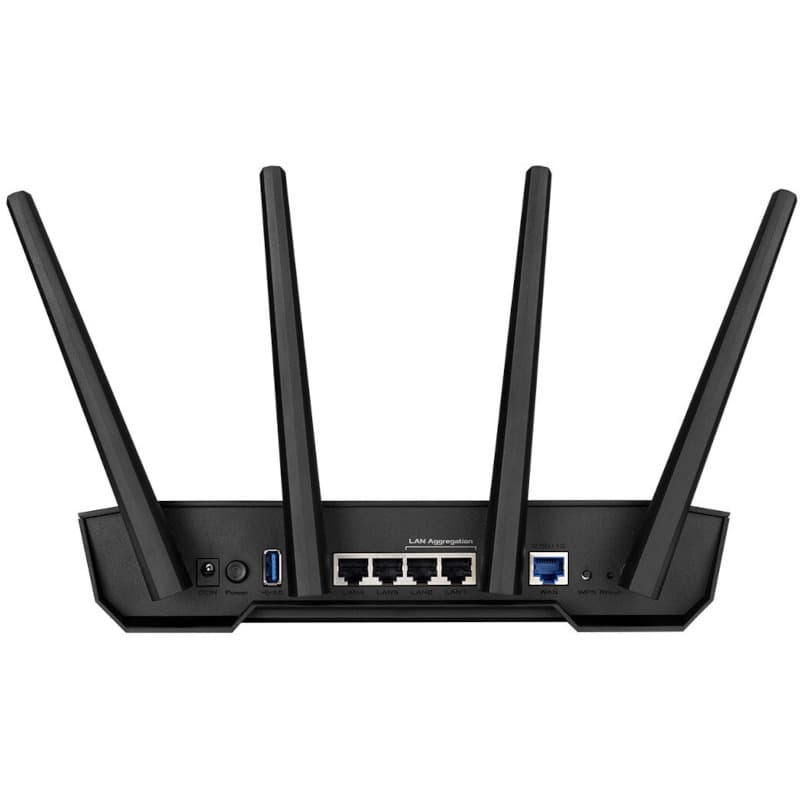 ASUS TUF Gaming AX3000 V2 Dual Band WiFi 6 Router WiFi 6 802.11ax 2.5Gbps port Mobile Game Mode Lifetime Free Internet Security "90IG0790-MO3B00" — miniatură