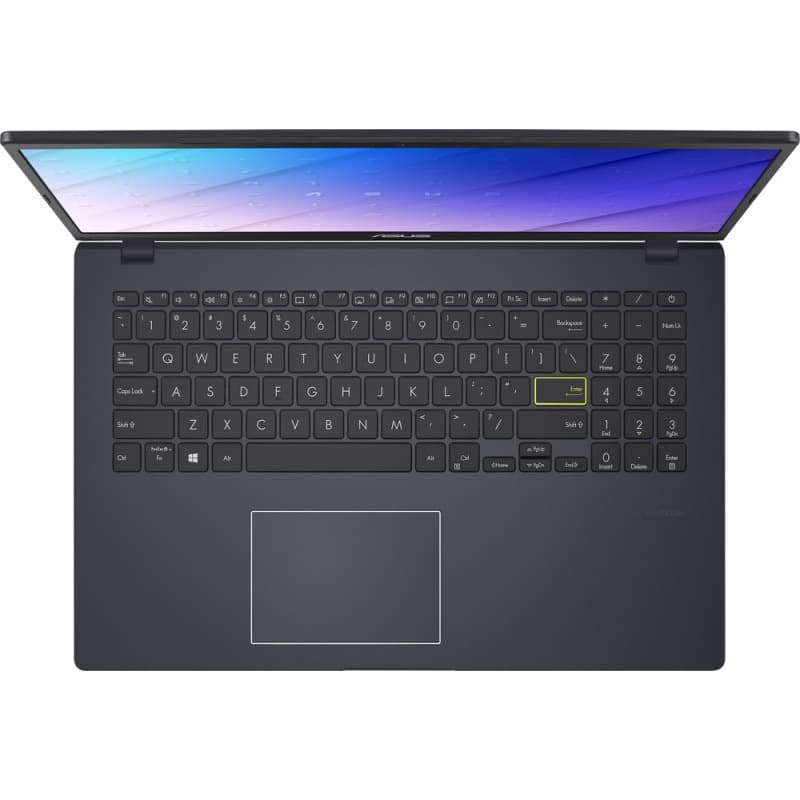 Asus|E510MA-BR1288|NOTEBOOK|15.6 inch|HD 1366 x 768|Intel Celeron|N4020|1.1 GHz|Mem 8 GB|SSD 256 GB|Wireless|BT|Li-ion|3 Celule|1xHDMI|VGA cam| 1.57 kg|Black "E510MA-BR1288" ( — miniatură