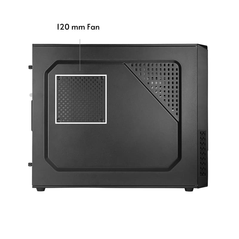 CARCASE Chieftec, "Uni" middle tower Black, 2xUSB3.2 Gen1, "UC-03B-OP" — miniatură