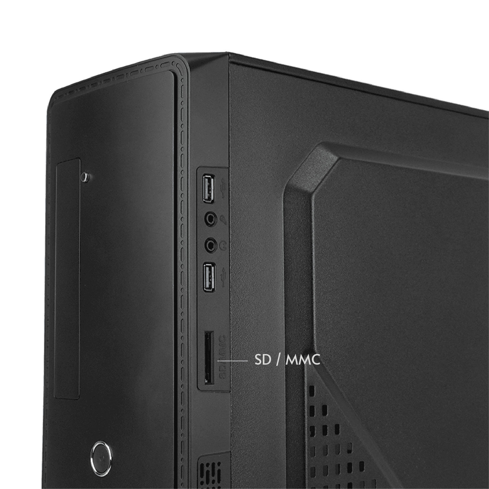 CARCASE Chieftec, "Uni" middle tower Black, 2xUSB3.2 Gen1, "UC-03B-OP" — miniatură