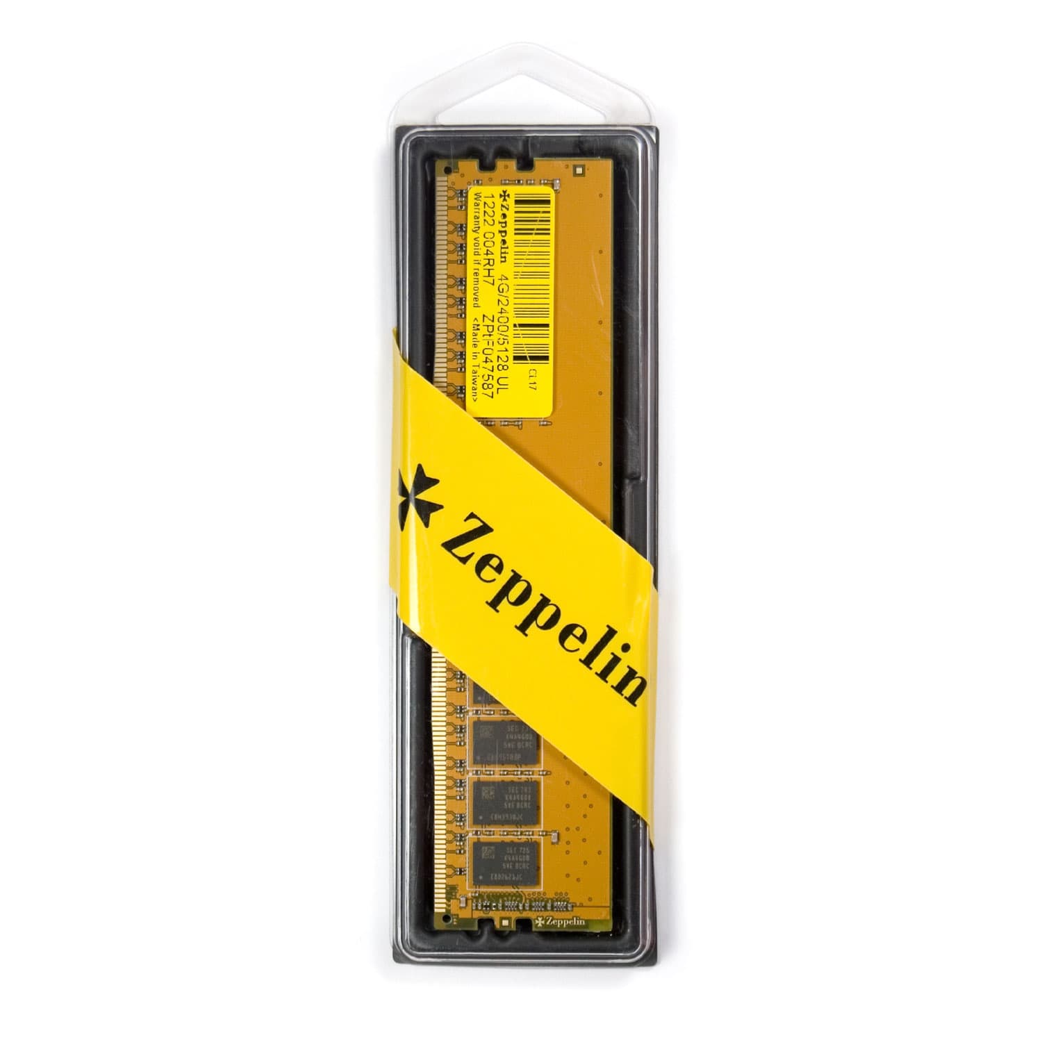 Memorie DDR Zeppelin DDR4 4GB frecventa 2400 MHz, 1 modul, latenta CL15, retail "ZE-DDR4-4G2400-R"