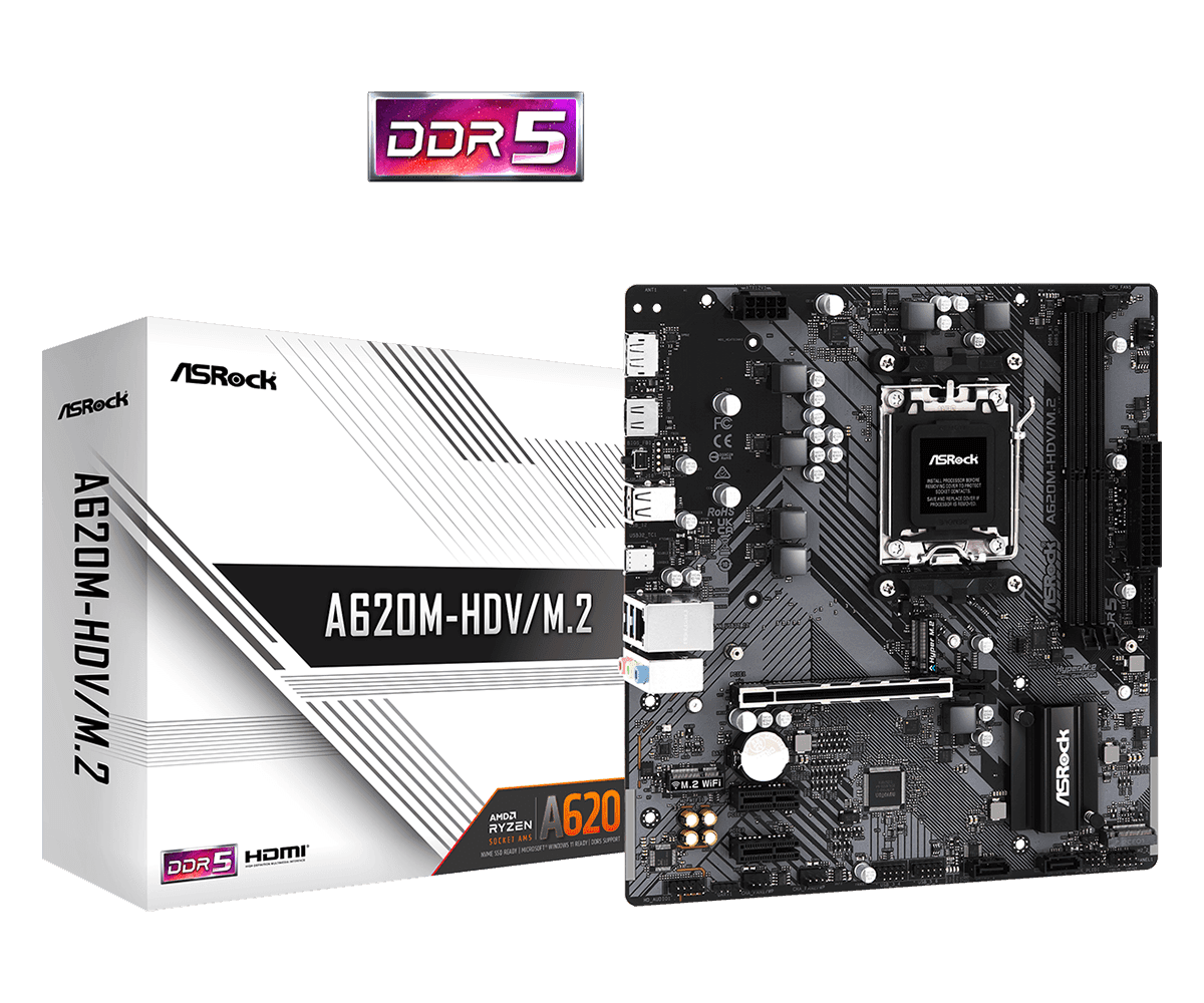 MB ASROCK A620M-HDV/M.2 AM5 DDR5 "A620M-HDV/M.2"