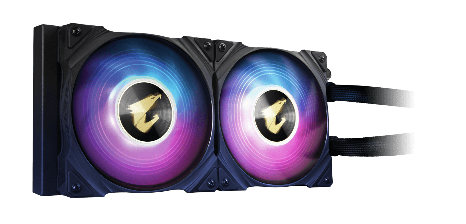 Cooler Gigabyte "AORUS WATERFORCE X 240", skt universal, racire cu lichid, ventilator 120 mm x 2, 2150 rpm, iluminat RGB, "AORUS WATERFORCE X 240" — miniatură