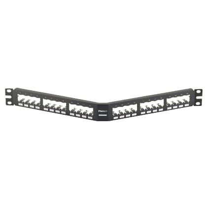 PANDUIT 19 24-Port Angled Modular Patch Panel Mini-Com RoHS complaint "CPA24BLY"