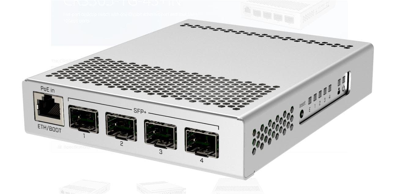 MIKROTIK CRS305-1G-4S+OUT FIBERBOX PLUS "CRS305-1G-4S+OUT"