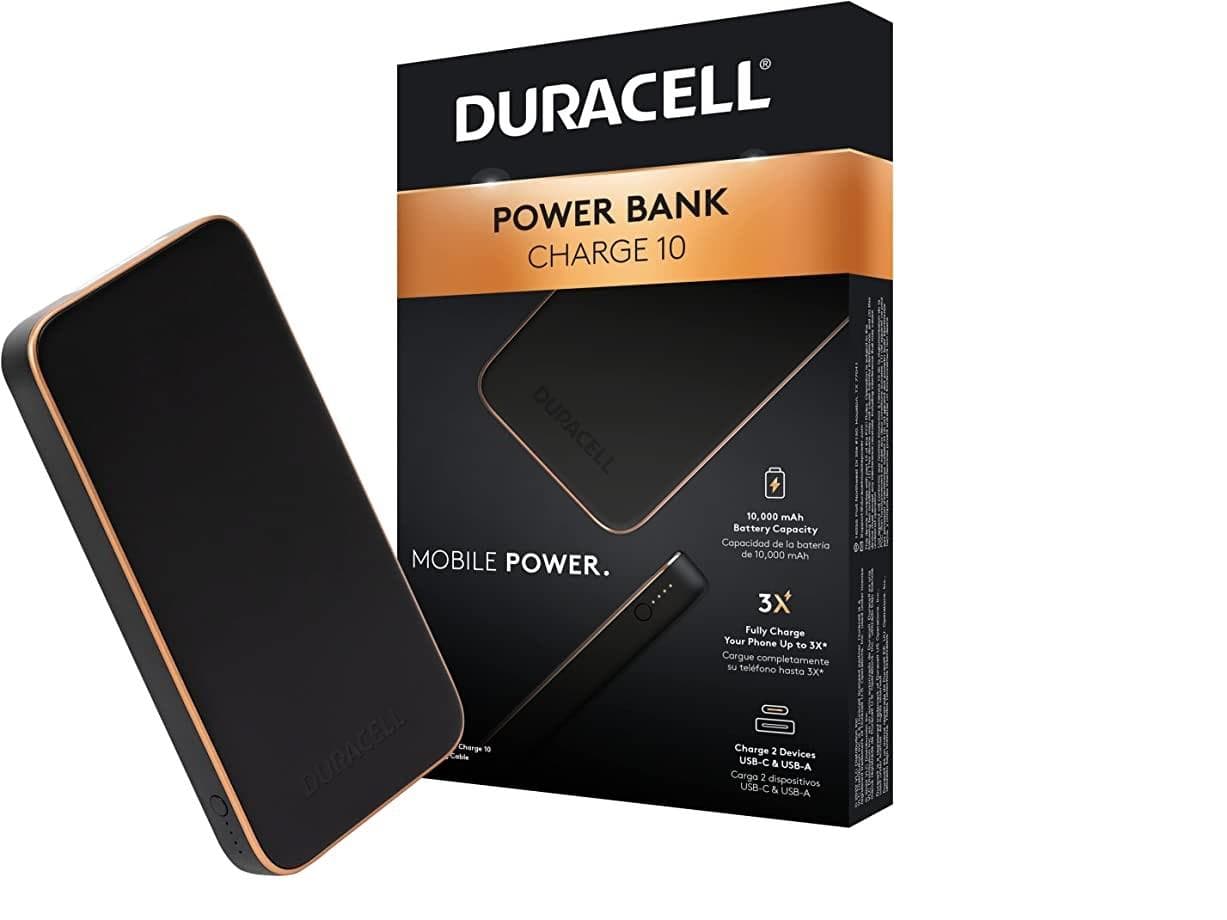 Power Bank Duracell Charge10 10.000mAh black "DRPB3010A" — miniatură