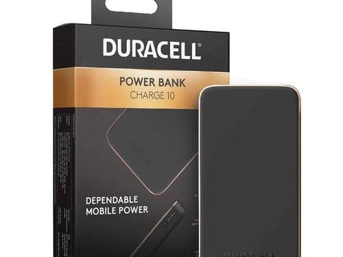 Power Bank Duracell Charge10 10.000mAh black "DRPB3010A" — miniatură