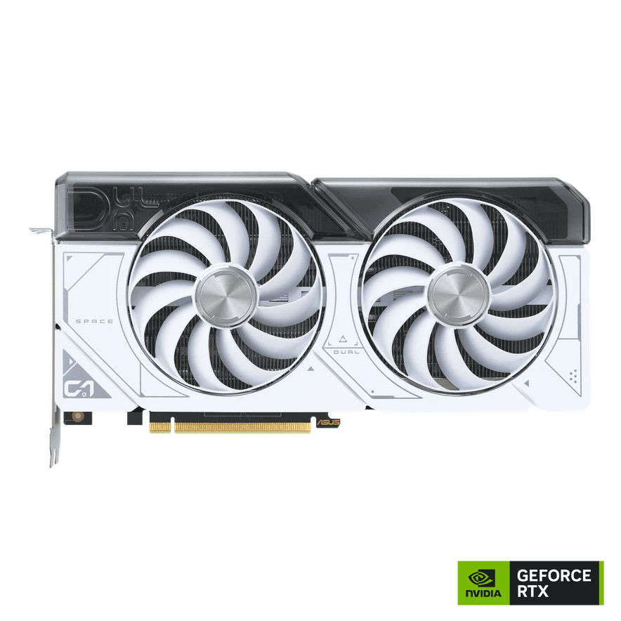 VGA Asus TUF RTX4070 OC 12G GAMING WHITE "DUAL-RTX4070-O12GW" — miniatură