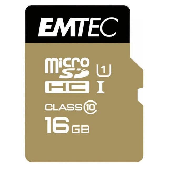 MICRO SD MICROSDHC 16GB CL10 EMTEC "EKMSDM16GHC10QL"