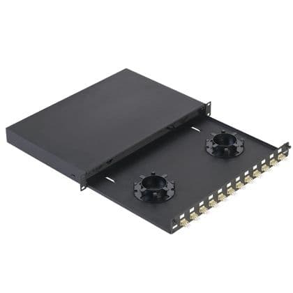 PANDUIT FD1W12AQDLCZ Opticom Pre-loaded Fiber Patch Panel with 12 Duplex 50mm Multimode LC Adapters Zirconia Sleeve - Fabricat in Ro "FD1W12AQDLCZ"