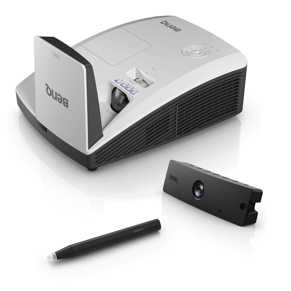 Proiector BENQ, DLP 1280x800, 3500 lum, 16:10, 10.000:1, 5.000 ore, D-sub, RCA, HDMI,RJ45,USB-A, USB-B, RS232, 2x10W, audio in/out, telecomanda, WM04G4, 5 kg, alb, "MW855UST+" — miniatură