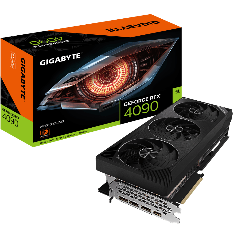 VGA GB GeForce RTX 4090 WINDFORCE 24G "N4090WF3-24G" — miniatură