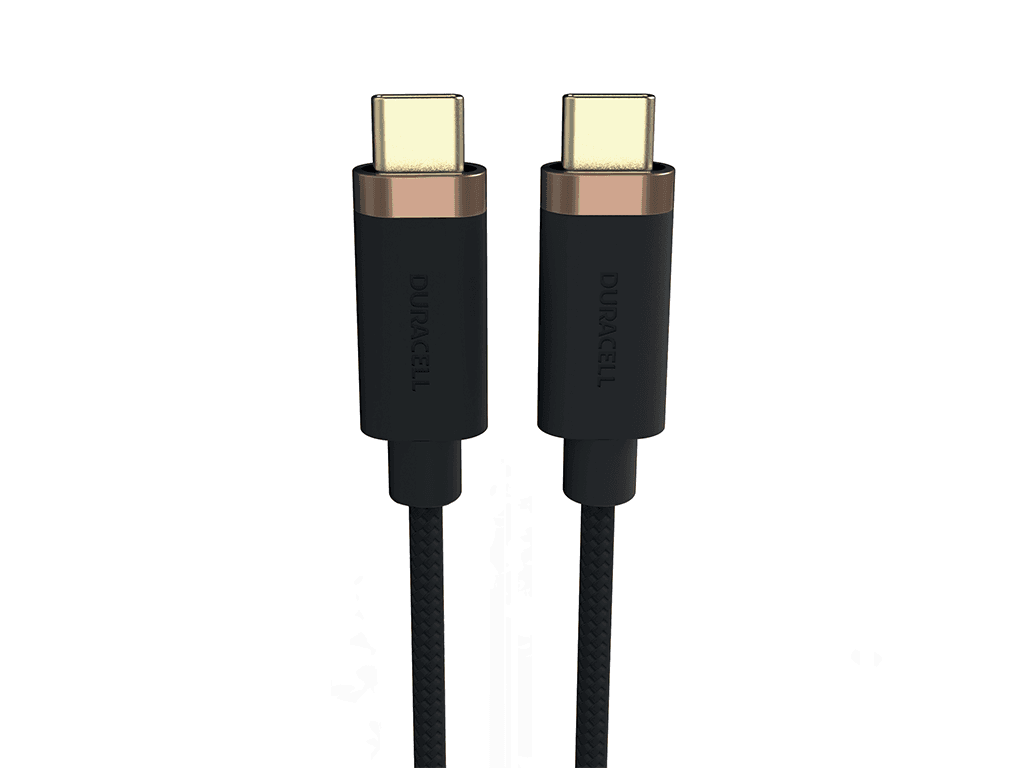 Cablu Duracell USB-C to USB-C 1m Black "USB7030A" — miniatură