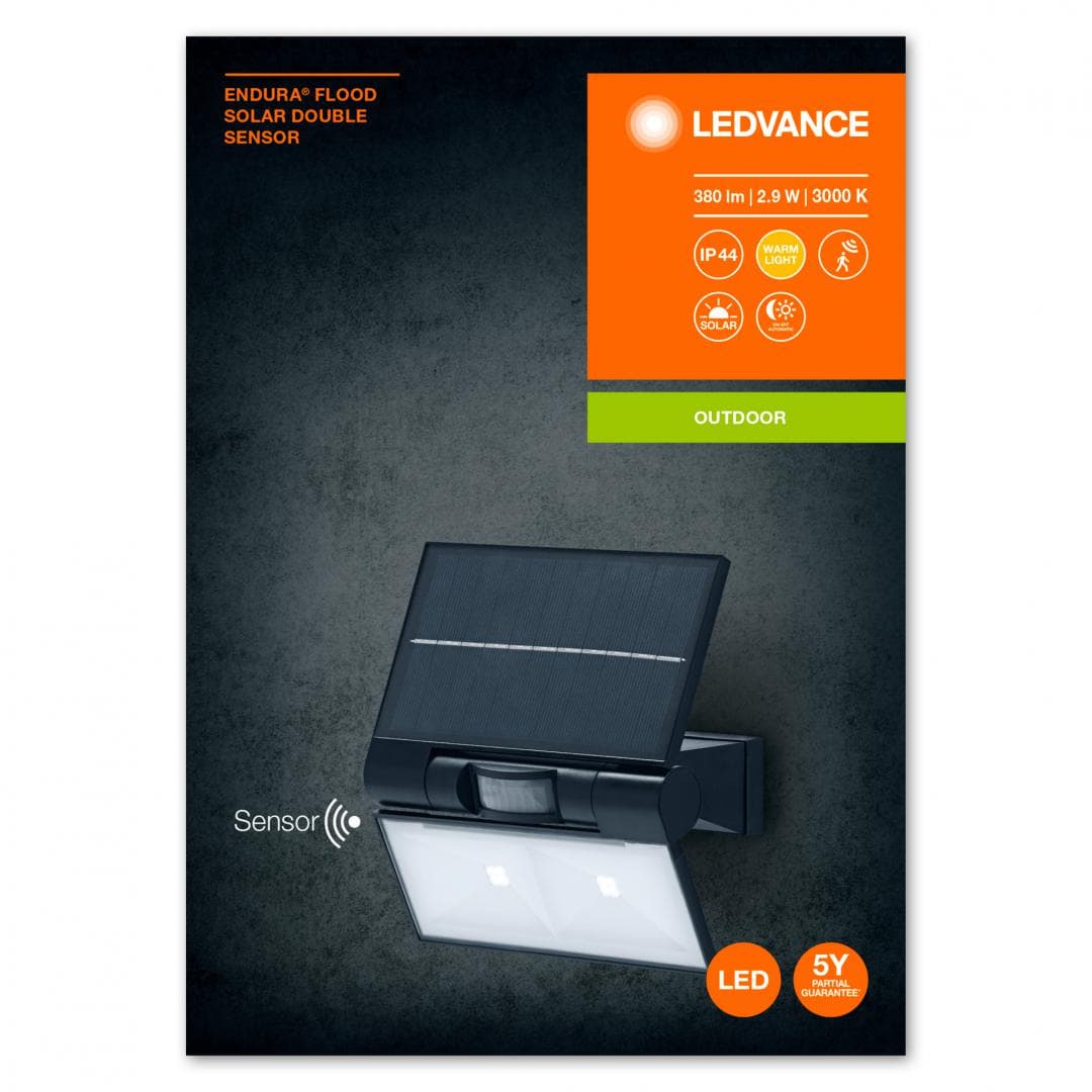 ENDURA FLOOD SOLAR DOUBLE SEN DG LEDV "000004058075576636"