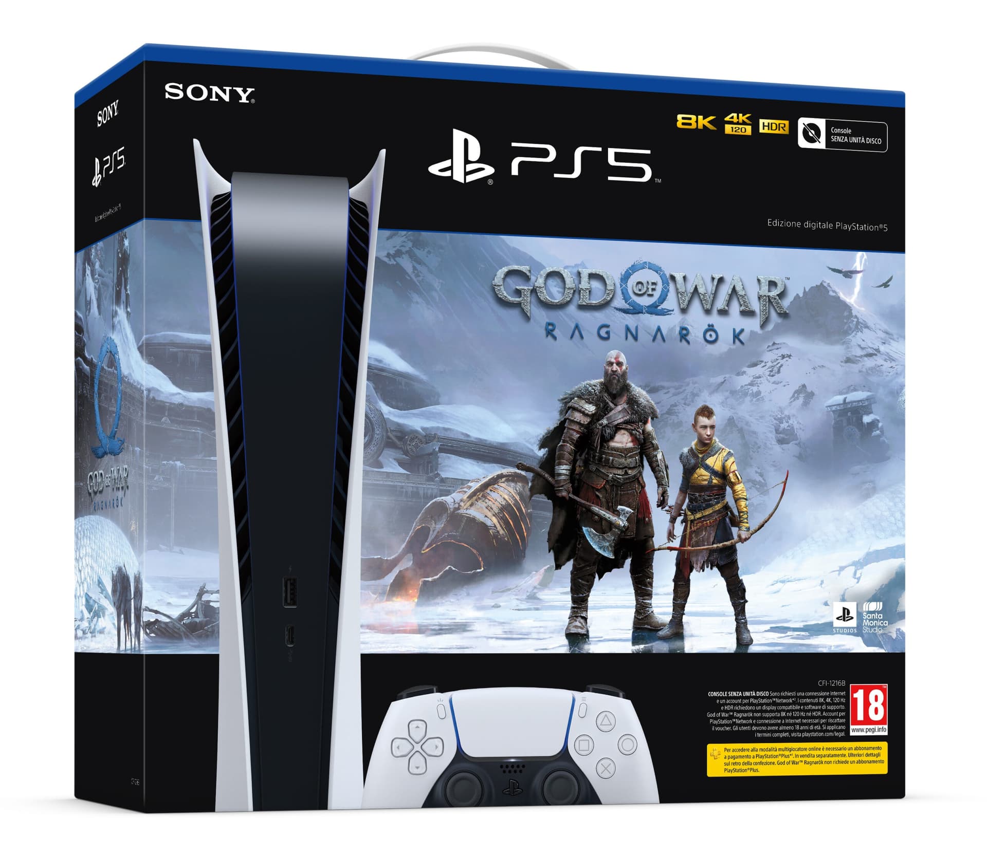 Consola Sony PS5 Digital + God of War Ragnarok Bundle 46501414 "169565"