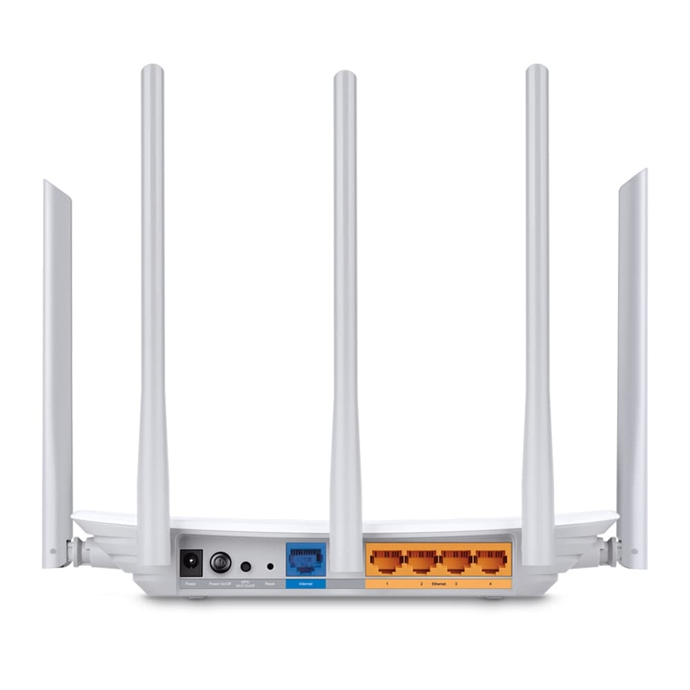 ROUTER TP-LINK wireless 1350Mbps, 4 porturi 10/100Mbps, 5 antene ext, Dual Band AC1350, "Archer C60" 45504837 — miniatură