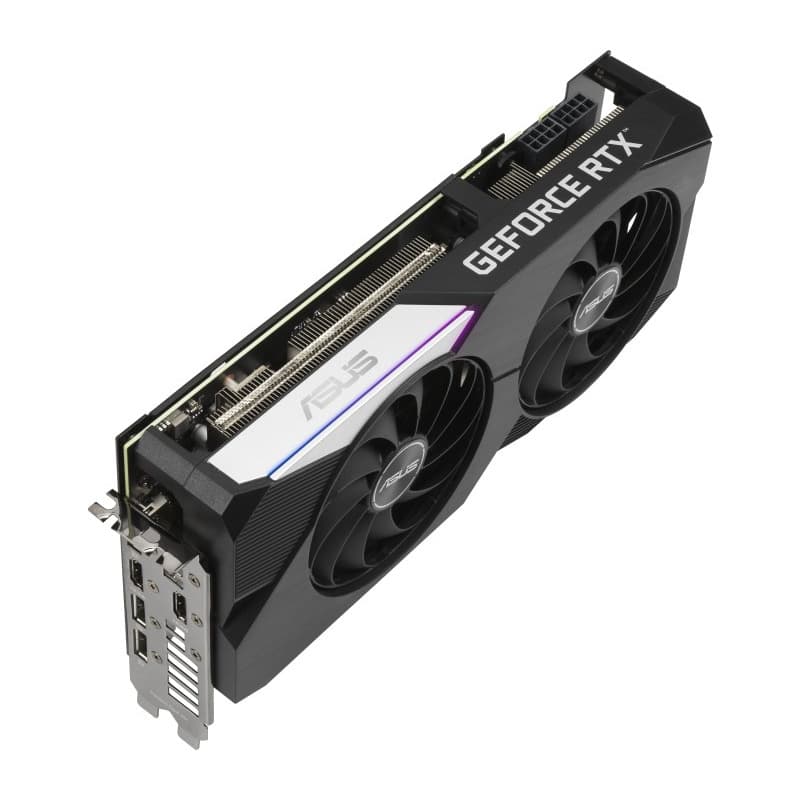 ASUS Dual NVIDIA GeForce RTX 3070 V2 OC Edition Gaming Graphics Card PCIe 4.0 8GB GDDR6 memory LHR HDMI 2.1 DisplayPort 1.4a "DUAL-RTX3070-O8G-V2" — miniatură