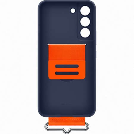 Galaxy S22; Silicone Cover with Strap; Navy "EF-GS901TNEGWW" — miniatură