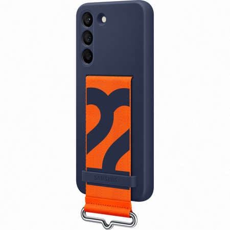 Galaxy S22; Silicone Cover with Strap; Navy "EF-GS901TNEGWW" — miniatură