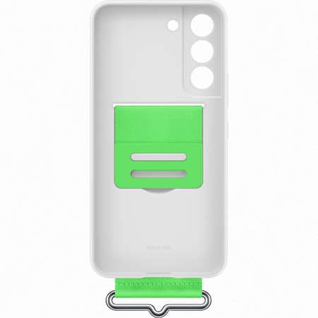 Galaxy S22; Silicone Cover with Strap; White "EF-GS901TWEGWW" — miniatură