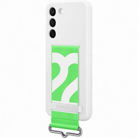 Galaxy S22; Silicone Cover with Strap; White "EF-GS901TWEGWW" — miniatură