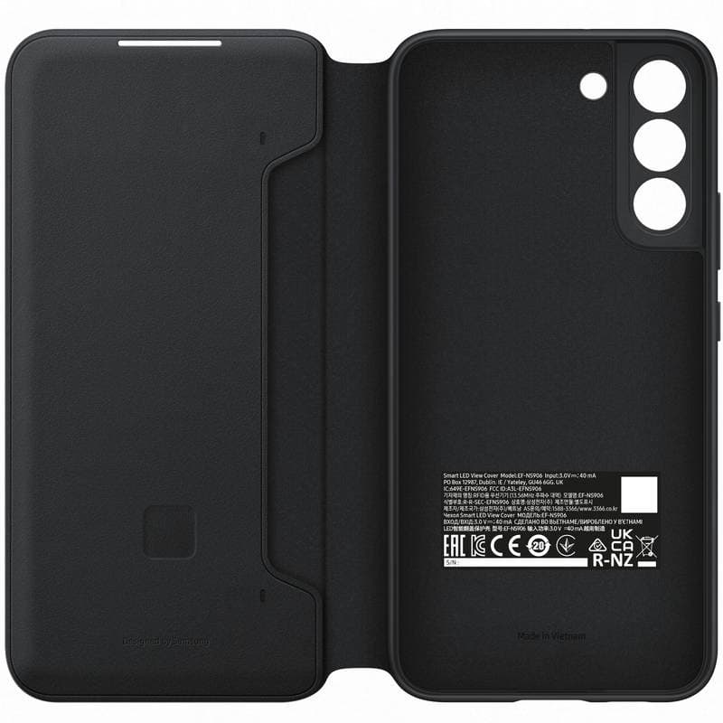 Galaxy S22; Smart LED View Cover; Black "EF-NS901PBEGEE" — miniatură