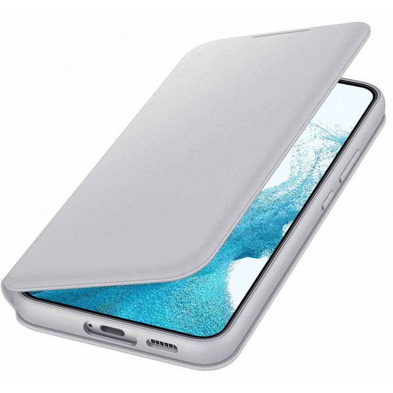 Galaxy S22; Smart LED View Cover; Light Gray "EF-NS901PJEGEE" — miniatură