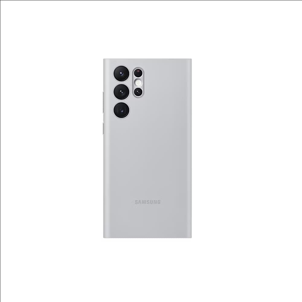 Galaxy S22 Ultra; Smart LED View Cover; Light Gray "EF-NS908PJEGEE" — miniatură