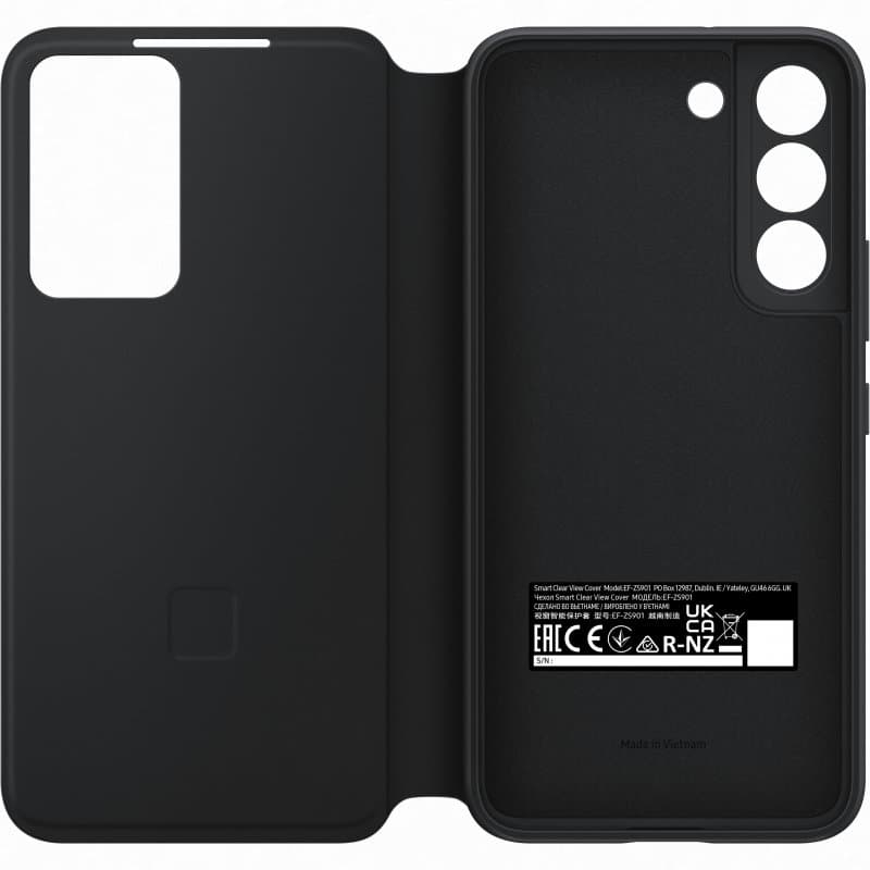 Galaxy S22; Smart Clear View Cover; Black "EF-ZS901CBEGEE" — miniatură