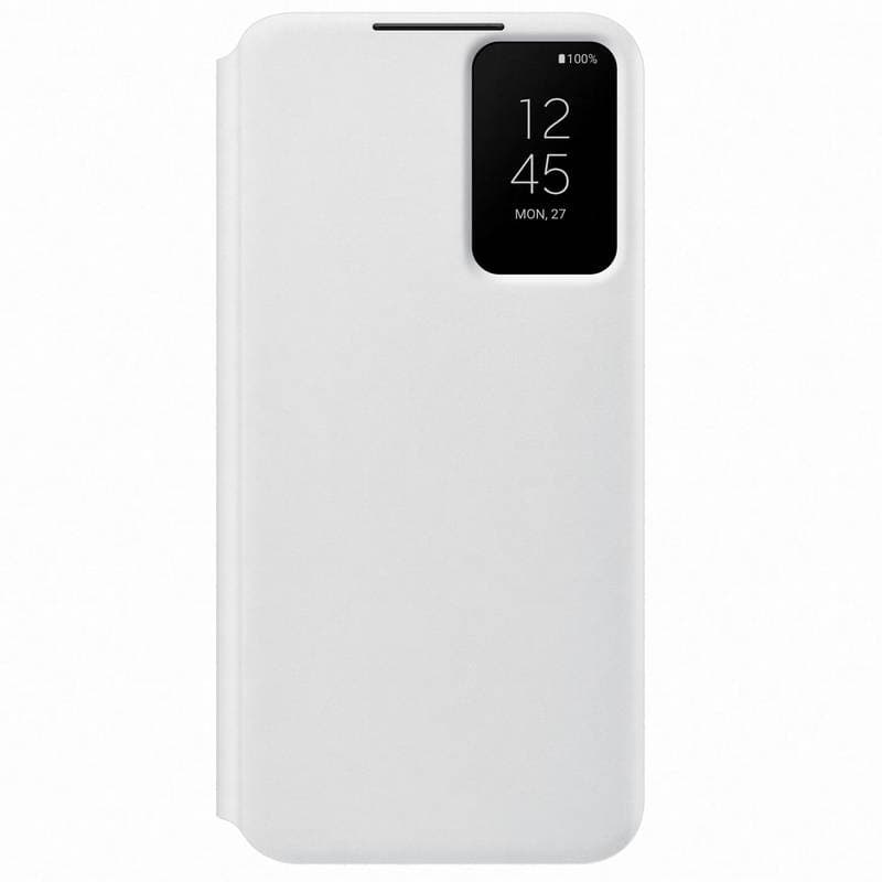Galaxy S22; Smart Clear View Cover; White "EF-ZS901CWEGEE" — miniatură