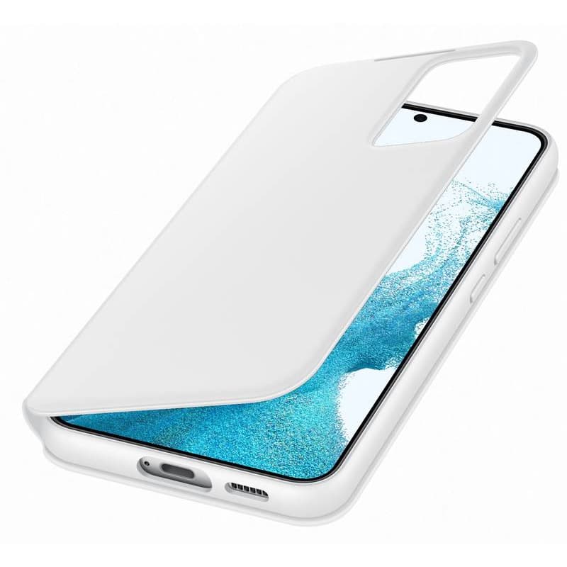 Galaxy S22; Smart Clear View Cover; White "EF-ZS901CWEGEE" — miniatură