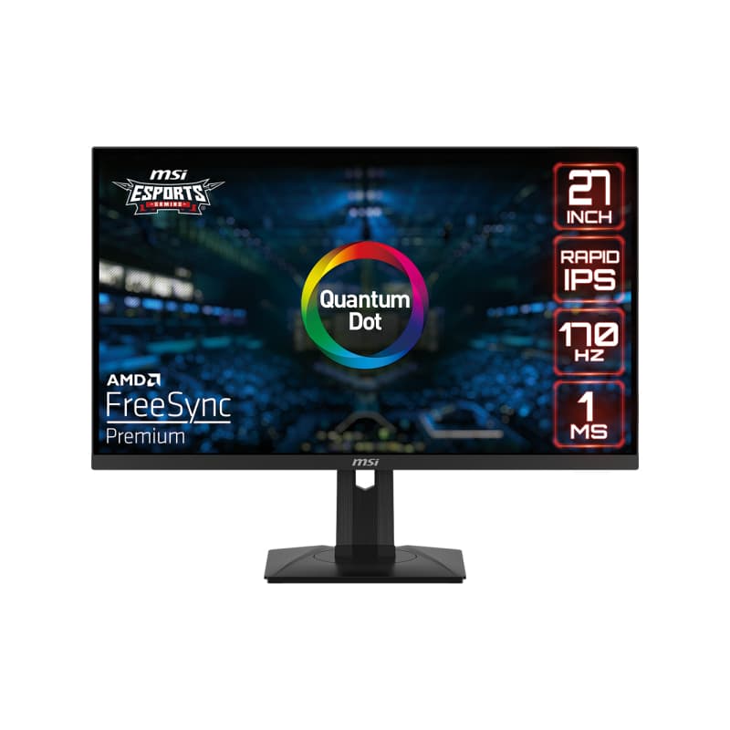 MSI G274QPF QD 27inch Rapid IPS WQHD 170Hz 1ms 300cd/m2 HDMIx2 DP USB Type C pivot "G274QPF QD"